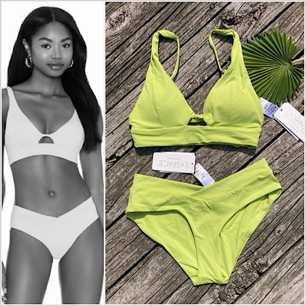 L*SPACE Set - Kiwi Alia Sporty Bikini Top & Pratt Classic Cut Bottom - XS